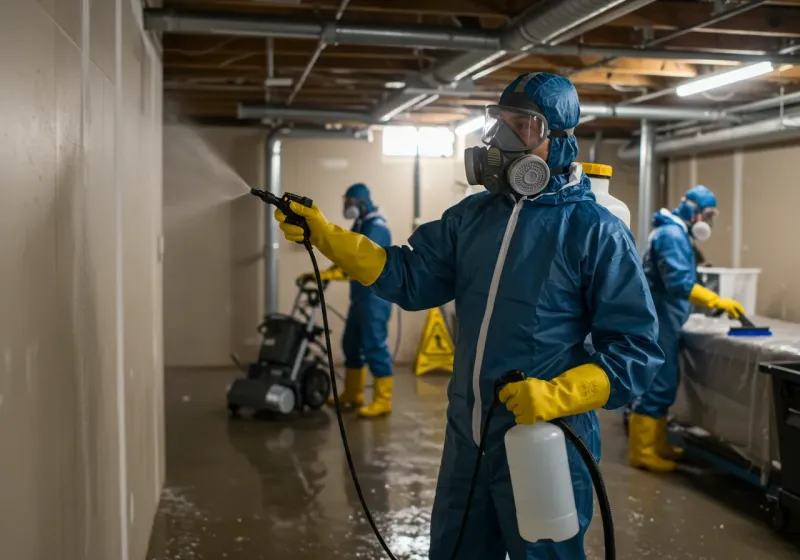 Basement Sanitization and Antimicrobial Treatment process in Hickam Field, HI